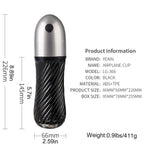 Black Cyclone 10 Vibration Sucking Masturbation Cup Retractable Simulation Touch Spiral Male Stroker – product view 5