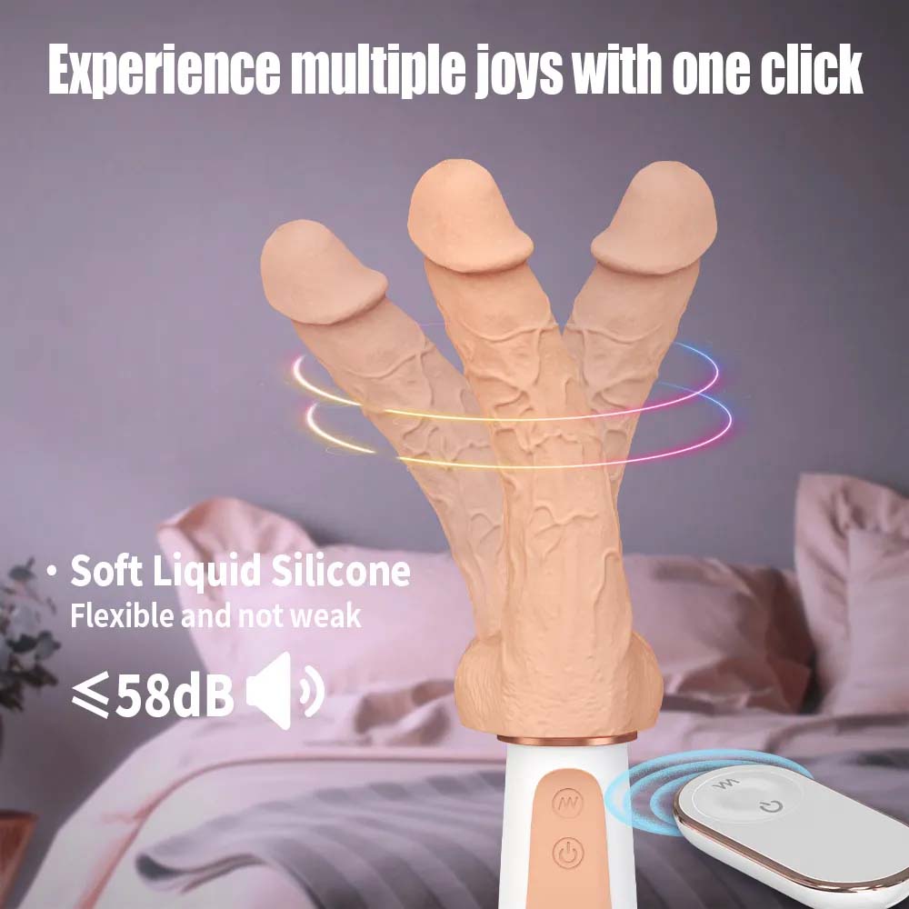 Fully Automatic Intelligent Heated 360-Degree Swinging Telescopic Dildo – product view 3