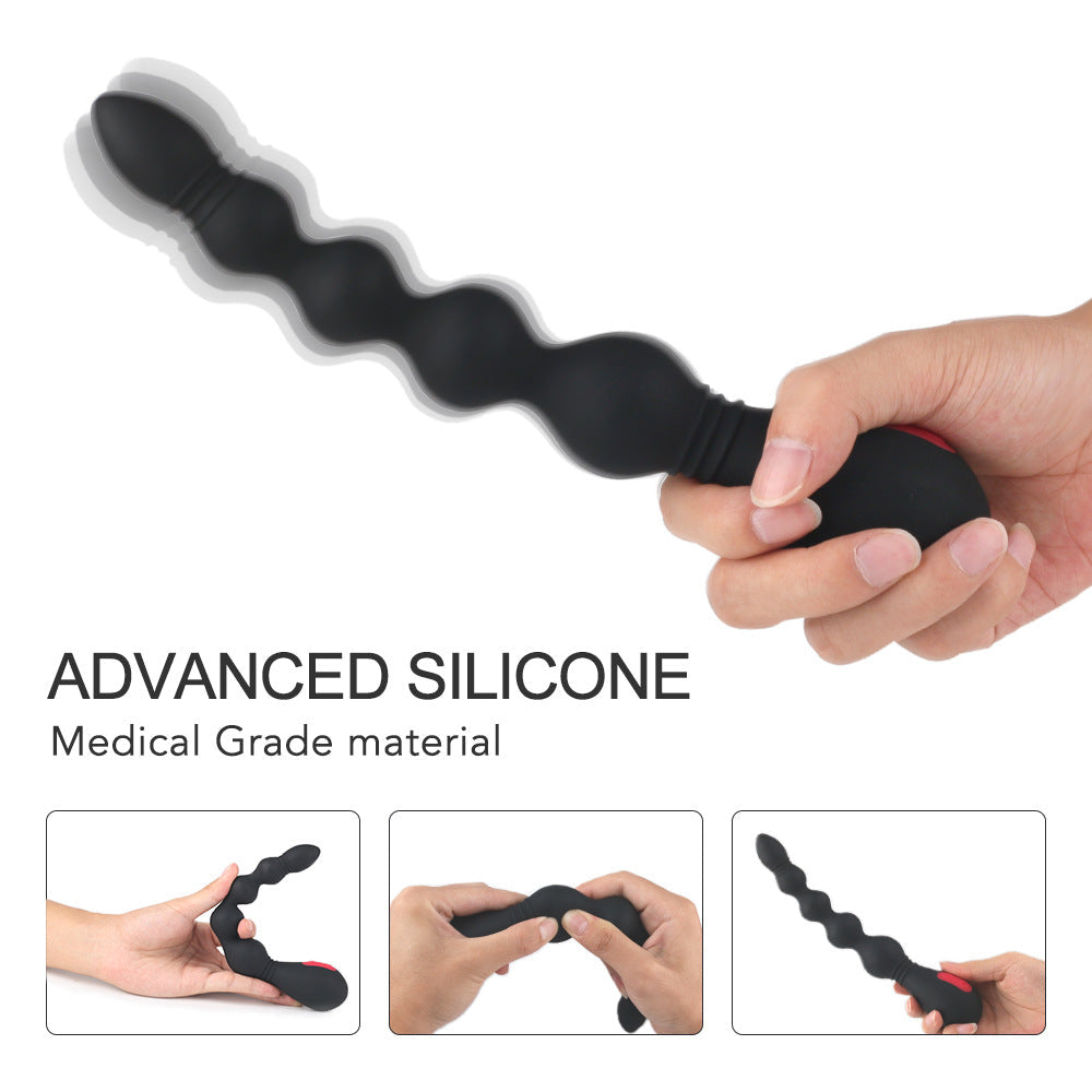 Silicone Anal Plug Beads 9 Frequency Strong Shock Electric Anal Plug – product view 3