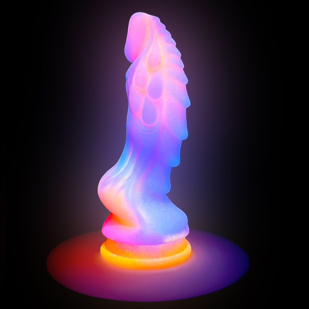 Colorful Fluorescent Luminous Realistic Dildos, Stimulates G-Spot, Dildo Plug Women and Men – product view 9