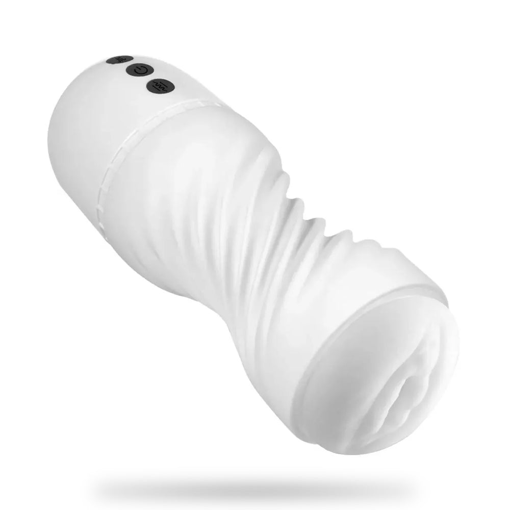 White VortexPro 10 Vibration Sucking Automatic Spiral Male Stroker Cup Blowjob Toys Silicone Vagina Masturbation Adult Sex Toys — product image 1