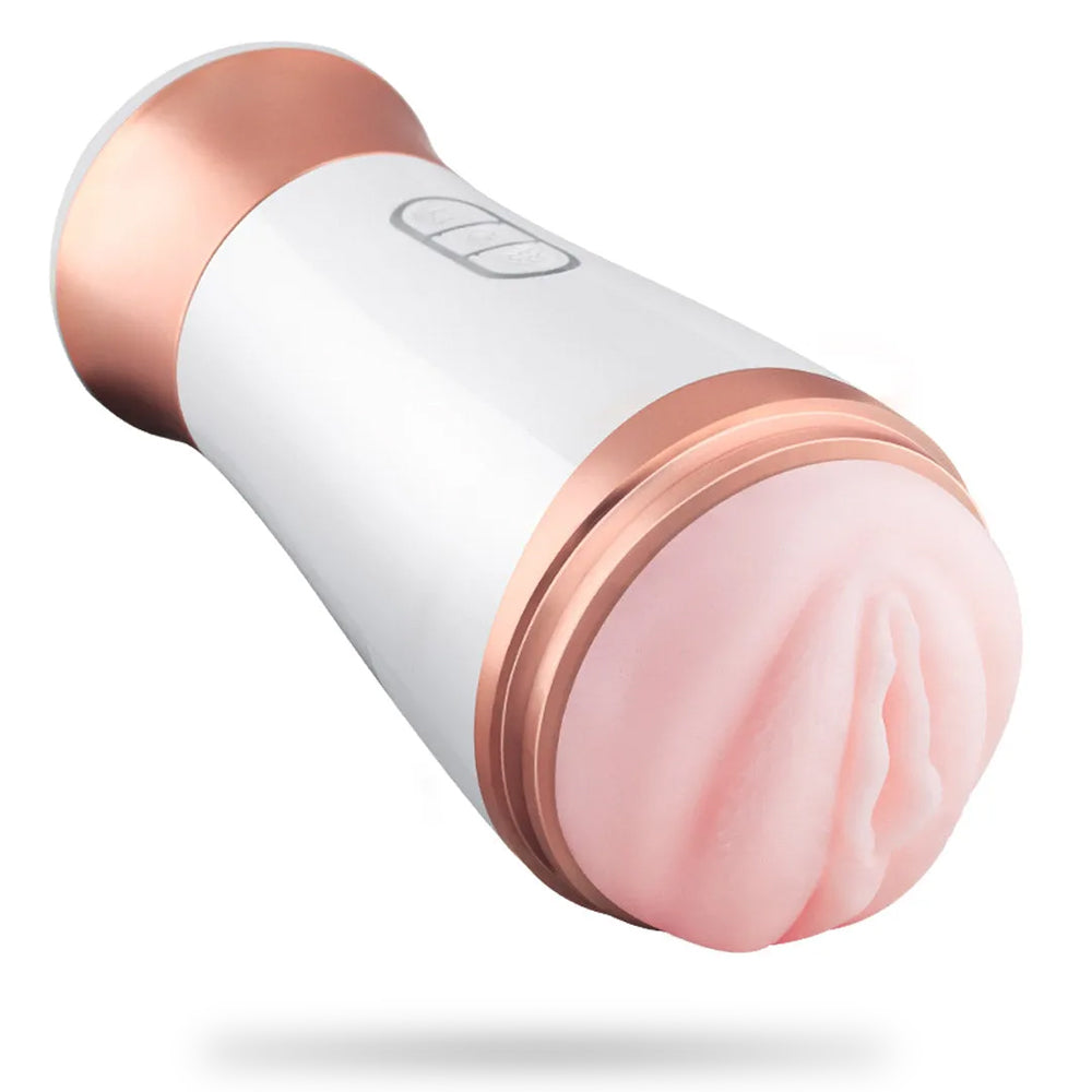 SpeedSteed Male Stroker Cup 6 Frequency Dual Vibration Mode Smart 5 Moans Realistic Textured Ultra-Soft Blowjob Toy — product image 1