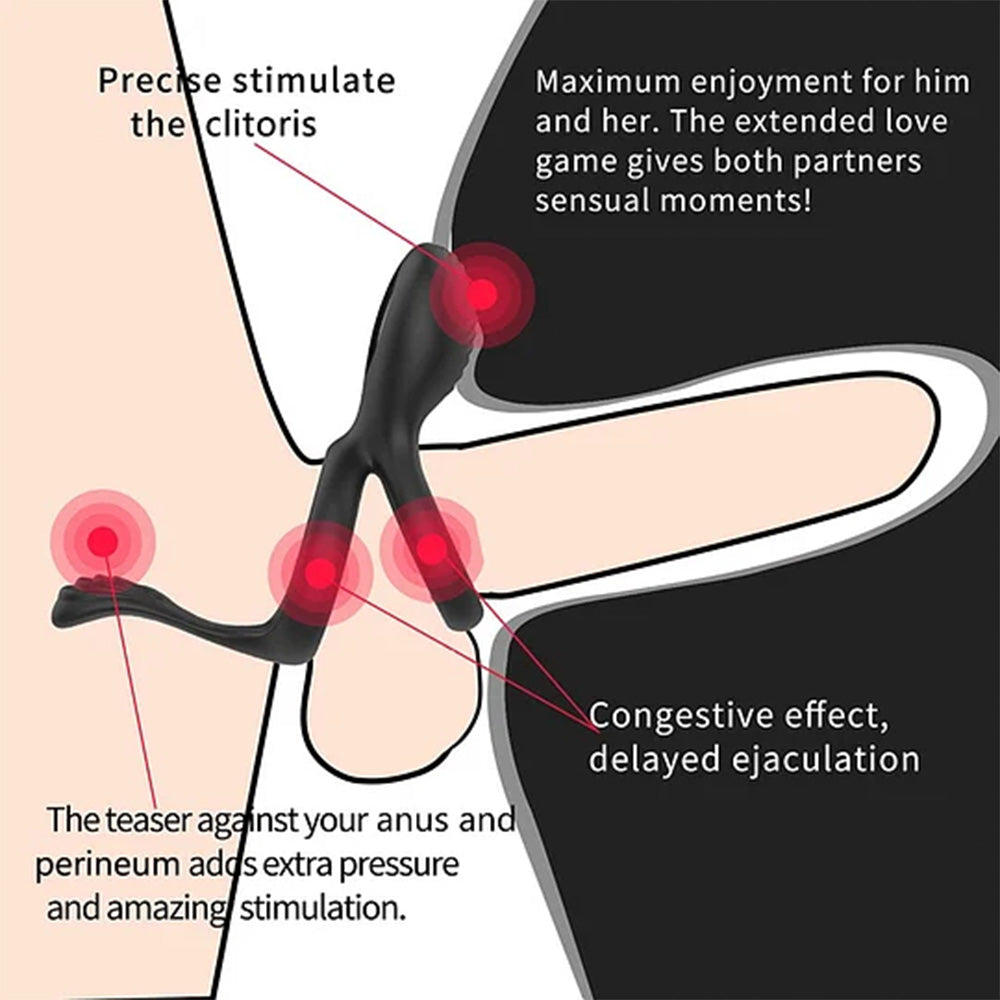 Wireless Remote Control Vibrating Cock Ring and Clitoral Stimulator – product view 3