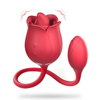 Rose Vibrator Tongue Licking Clitoris Stimulation With Vibrating Egg
