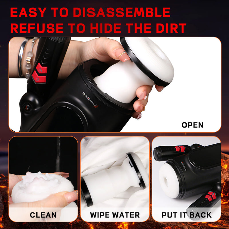 2026 Newest Male Handheld Stroker With 9 Telescopic Vibration LED Display Intelligent Heating Voice – product view 12