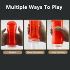 Red Eagle 10 Vibrations Air Pressure Sucking Electric Male Stroker Transparent Soft for Penis Stimulation – product view 8