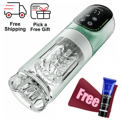 Heaven - 4-in-1 Automatic Men’s Pump Male Massager - male masturbator pump featuring app controlled, waterproof, quiet