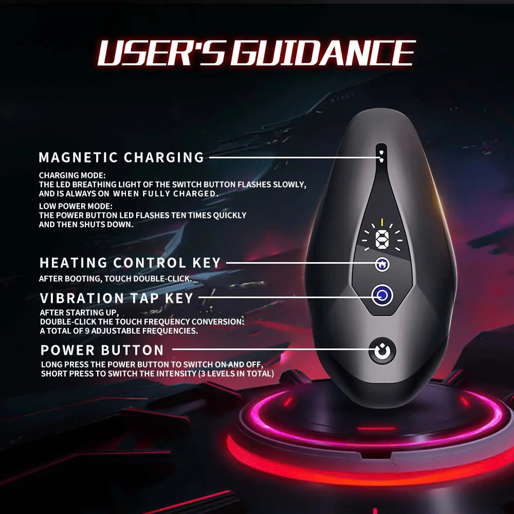 Penis Training Male Stroker 9 Modes, Vibrating Toy Strokers Glans Trainer Stimulator, Mens Machine Stroker Adult & Games — product image 11
