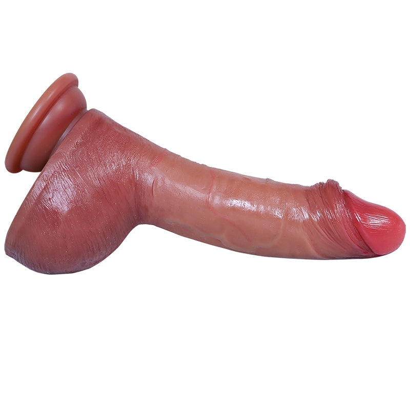 8.3 Inch Silicone Squirt Allovers Dildo-Extra Thick Telescoping Dildo