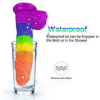 Rainbow Dildo | Silicone Suction Cups Allovers Thrusting Dildo – product view 2