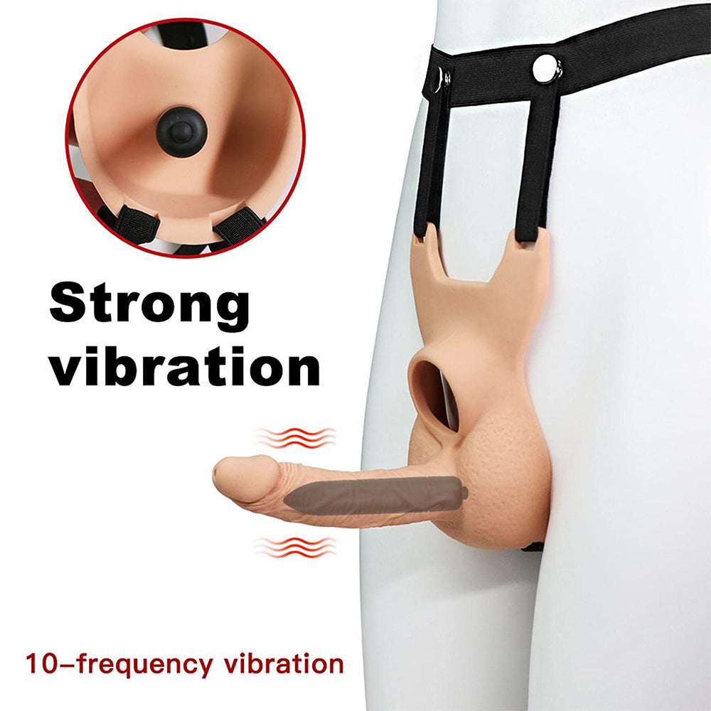 10 Frequency Vibration Wearable Silicone Dildo – product view 2
