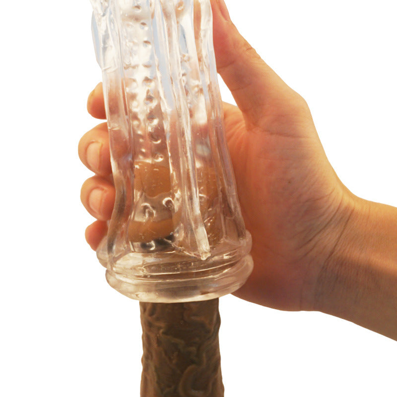 QuantumFlex Transparent Men's Training Masturbation Cup Real Inner Wall Texture Silicone Male Sex Toy — product image 11