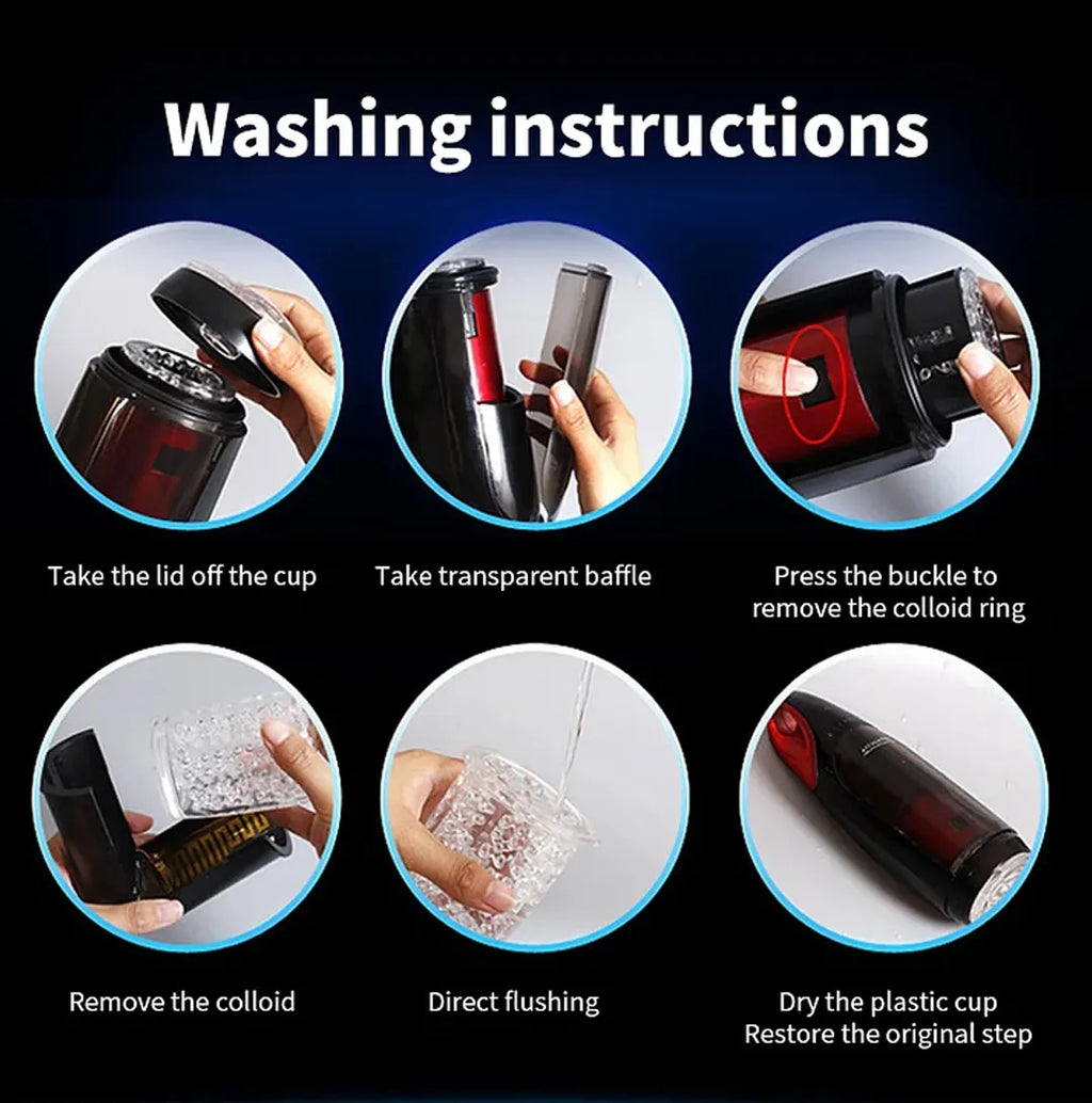 The King 10 Vibration & Thrusting Automatic Male Stroker Heating Moaning Male Sex Toy – product view 5