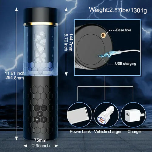Master 10 Thrusting Rotating 3D Realistic Automatic Male Stroker – product view 7