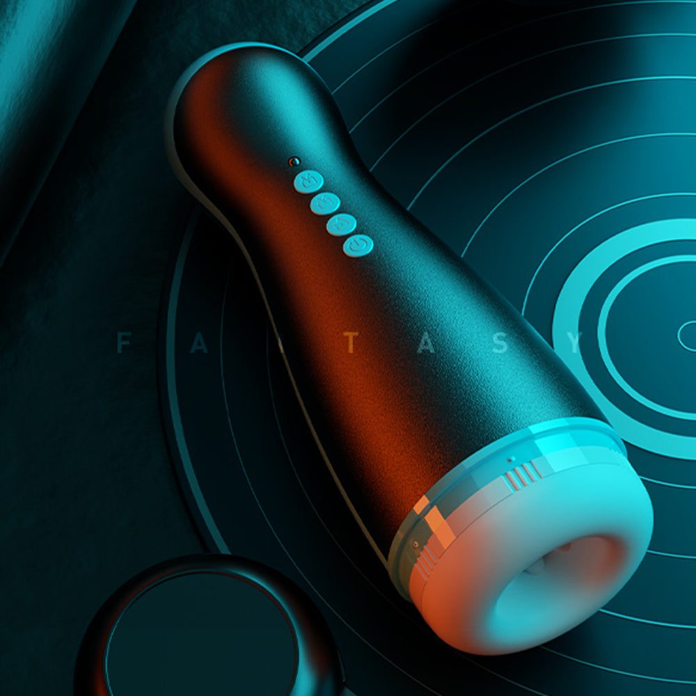 Blue Knight Male Masturbation Cup Heating Sucking Vibrator Glans Stimulator Oral Sex Sucking Male Stroker – product view 2
