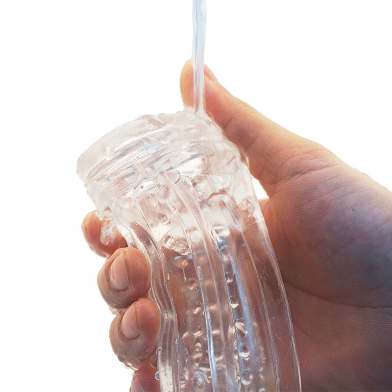 QuantumFlex Transparent Men's Training Masturbation Cup Real Inner Wall Texture Silicone Male Sex Toy — product image 8