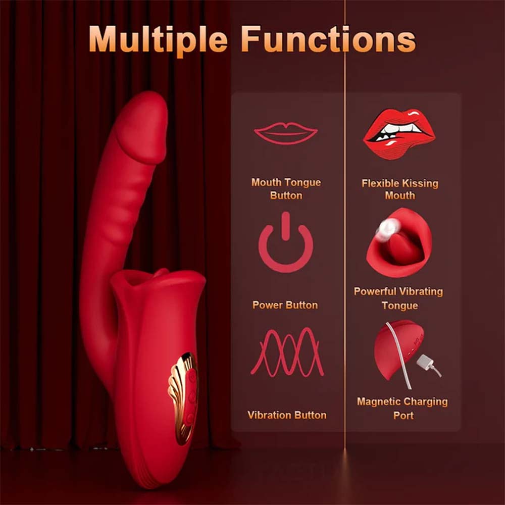 Mouth Shaped Lip Biting Vibrator With G Spot Vibrator – product view 4