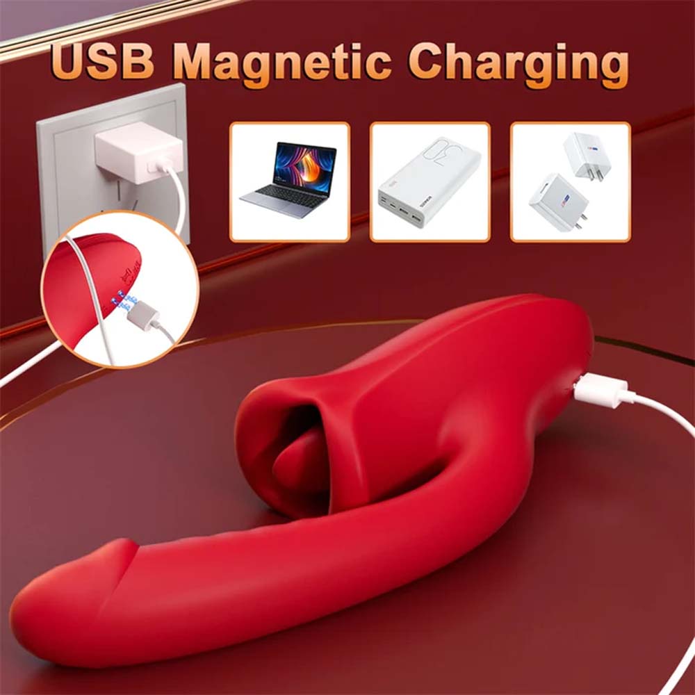 Mouth Shaped Lip Biting Vibrator With G Spot Vibrator – product view 6