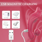 9 Band Couples Vibrator - Rechargeable Red Rose Vibrate Sex Toy – product view 5
