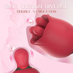 2 in 1 Rose Sex Toy for Women Clit Tongue Licking Rose Vibrator – product view 9