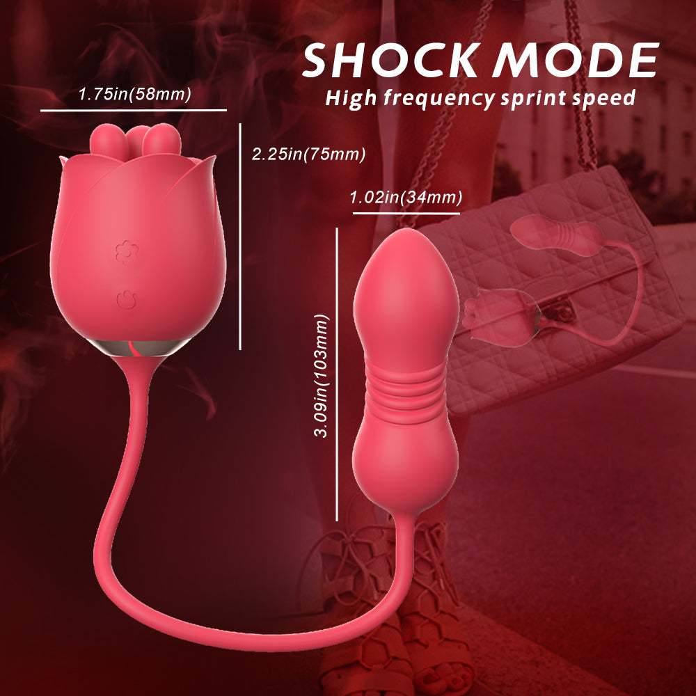Rose Immortal Flower Double Head Telescopic Masturbator – product view 8
