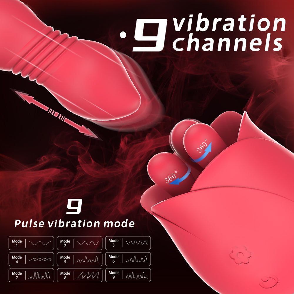 Rose Immortal Flower Double Head Telescopic Masturbator – product view 5