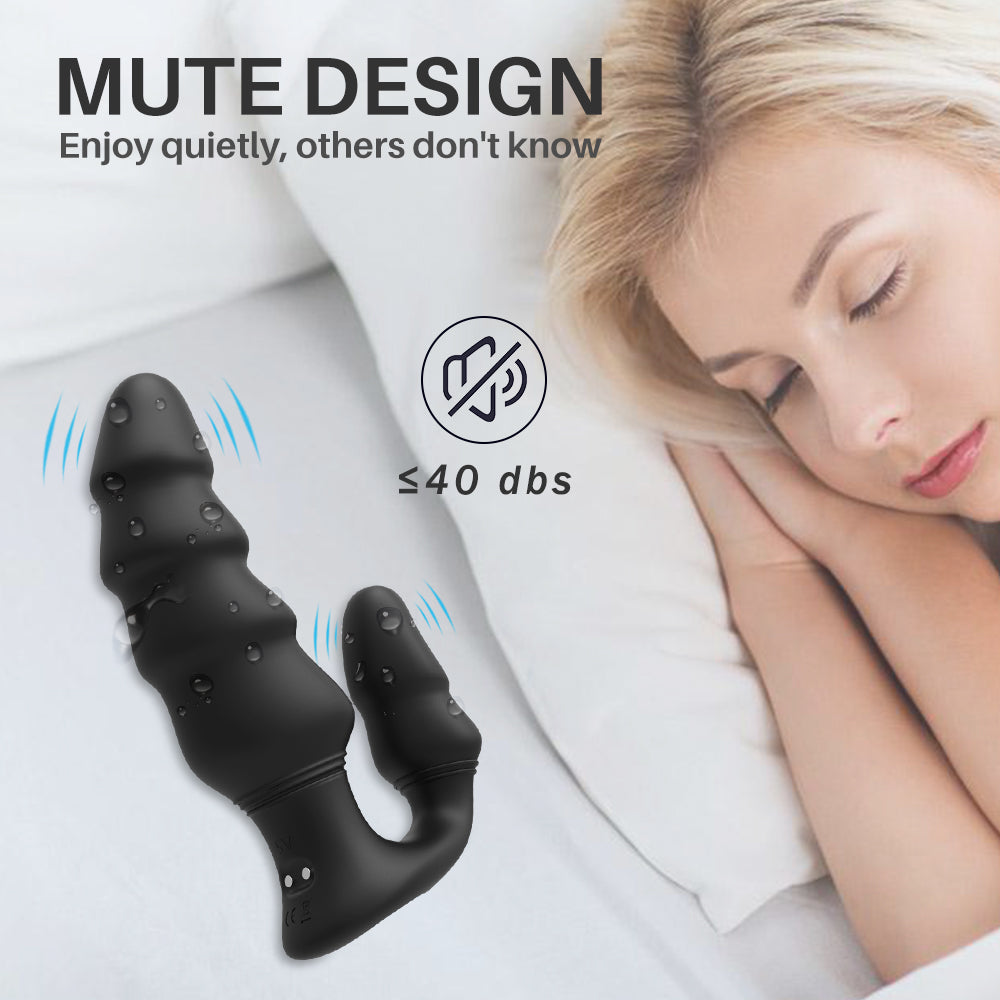 9 Frequency Silicone Vibrating Posterior Anal Plug – product view 2