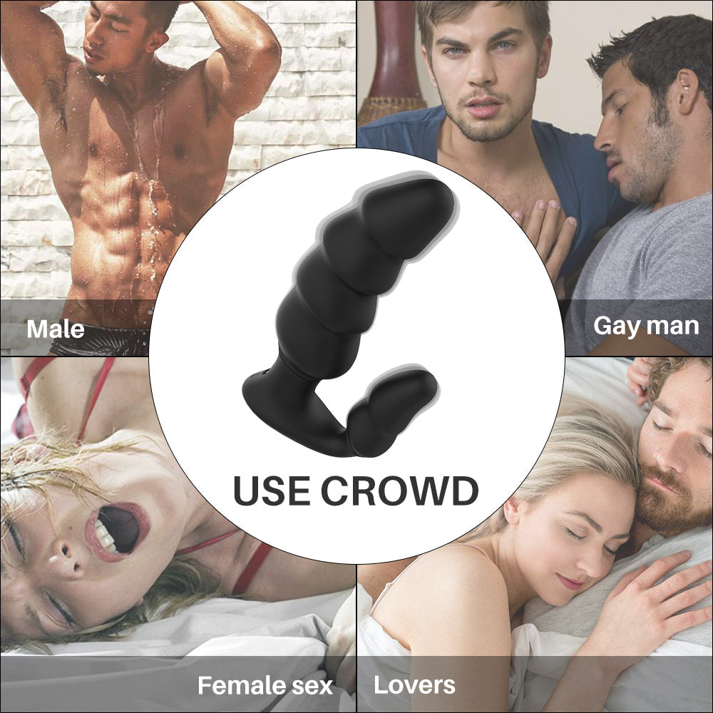 9 Frequency Silicone Vibrating Posterior Anal Plug – product view 3