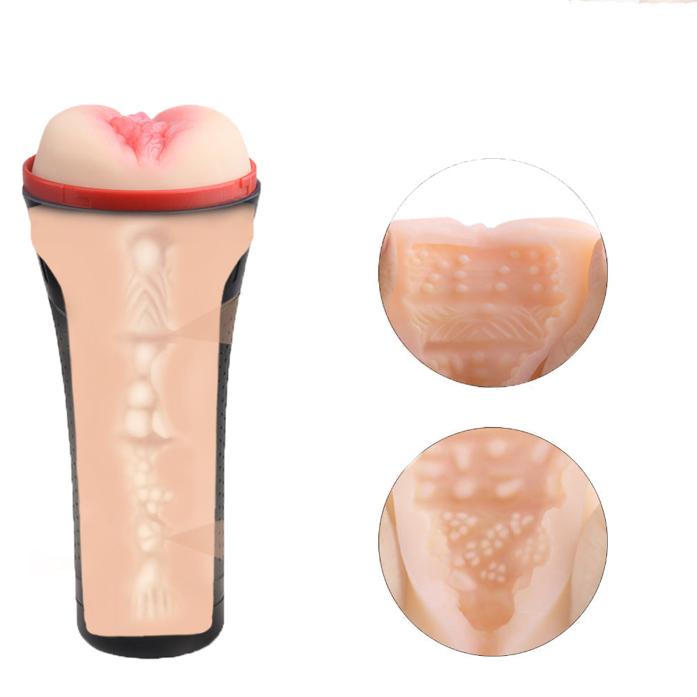 9 Vibrating & Sucting Stroker Cup 3D Realistic Blowjob Toy – product view 8