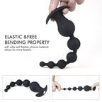 Uxol 9 Frequency Vibrating Silicone Anal Bead Charging Butt Plug – product view 2
