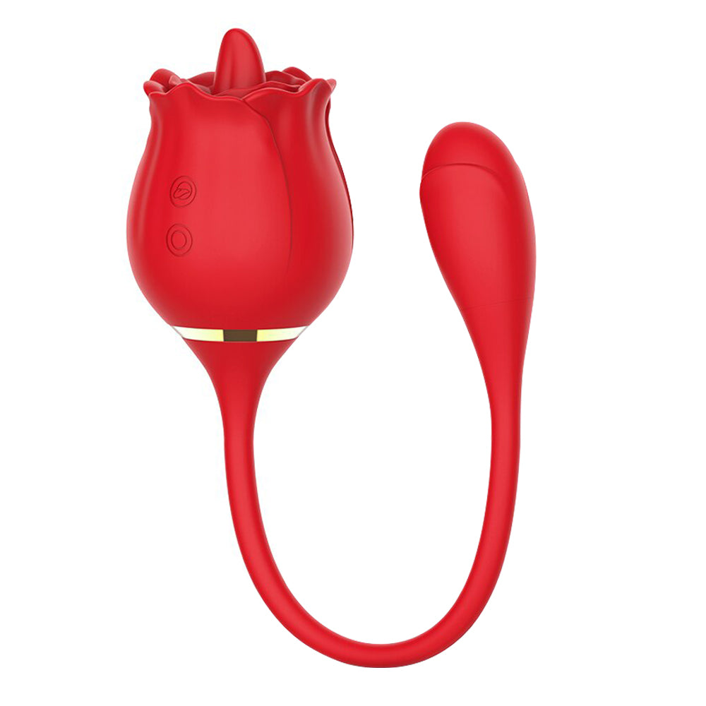 10 Frequency Rose Vibrators with Vibrating Tongue & Vibrating Egg – product view 2