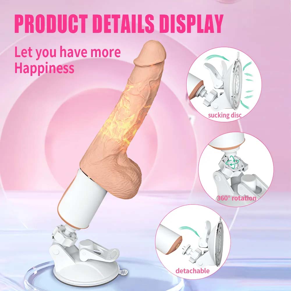 Fully Automatic Intelligent Heated 360-Degree Swinging Telescopic Dildo – product view 2