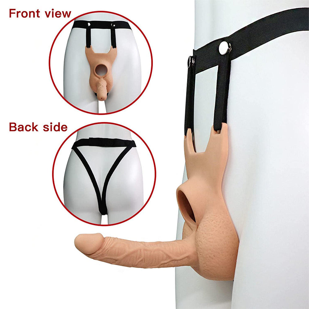 10 Frequency Vibration Wearable Silicone Dildo – product view 3