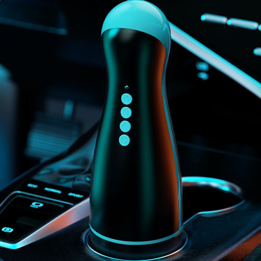 Blue Knight Male Masturbation Cup Heating Sucking Vibrator Glans Stimulator Oral Sex Sucking Male Stroker – product view 3