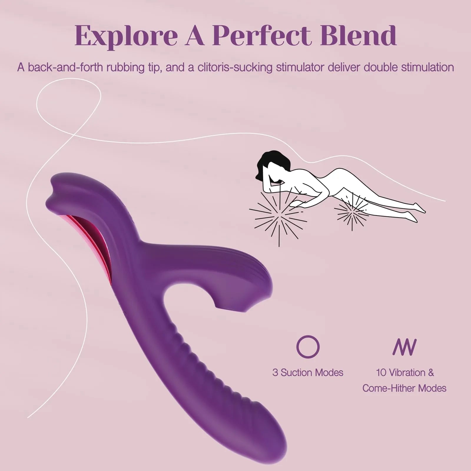 Duolure dual stimulation: clitoral suction plus internal motion