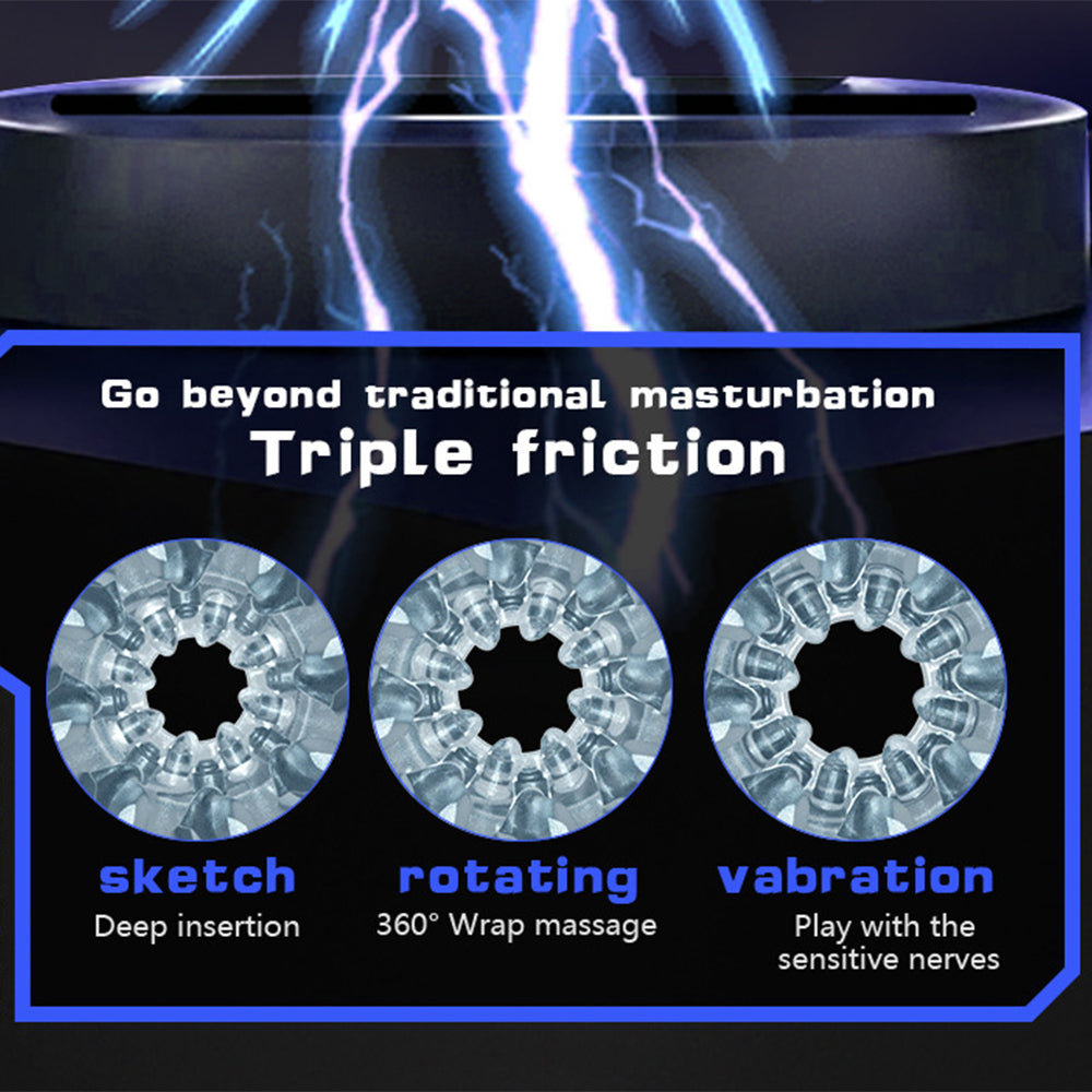 PleasureFlex Electric Camera Masturbation Cup with 7 Thrusting Rotating Male Vibrator — product image 5
