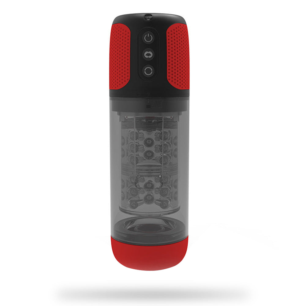 XStreamPulse Automatic Rotating Masturbation Cup with 10 Vibration 5 Sucking Vacuum Deep Throat Threaded Pussy Toy