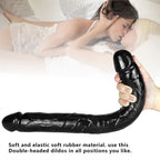 18 Inch Black Lesbian Double Ended PVC Dildo – product view 4