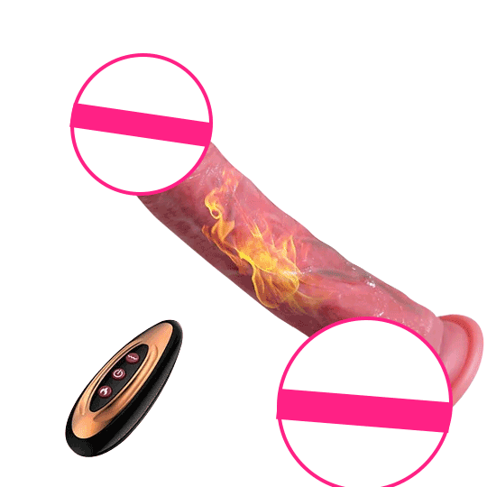 Hard Shaft - 8.5 Inches Heating Realistic Massager - rabbit vibrator with suction featuring remote control, waterproof, quiet