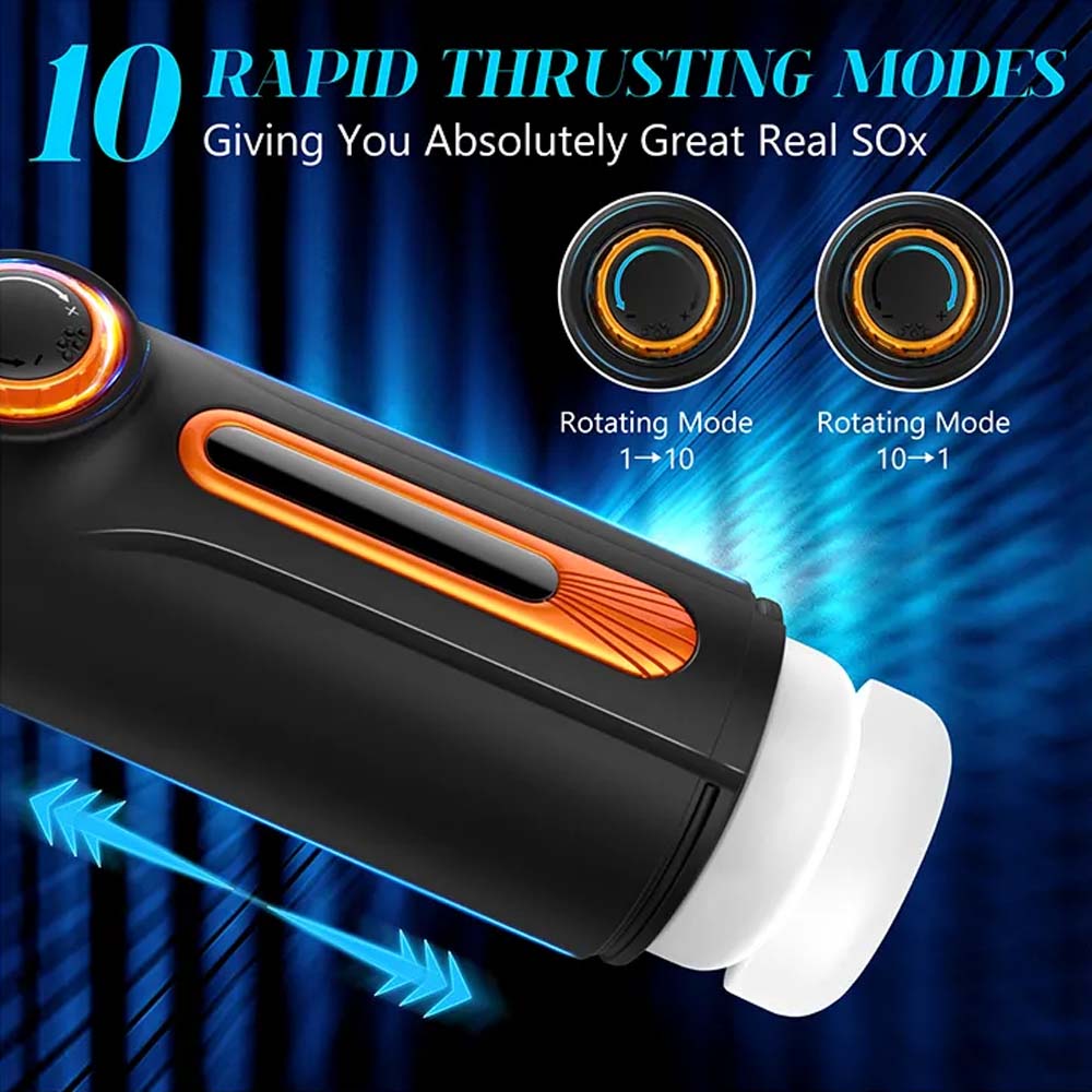 Variable Speed 10 Thrusting 4 Sucking Male Stroker Heating Voice Blowjob Toys – product view 2