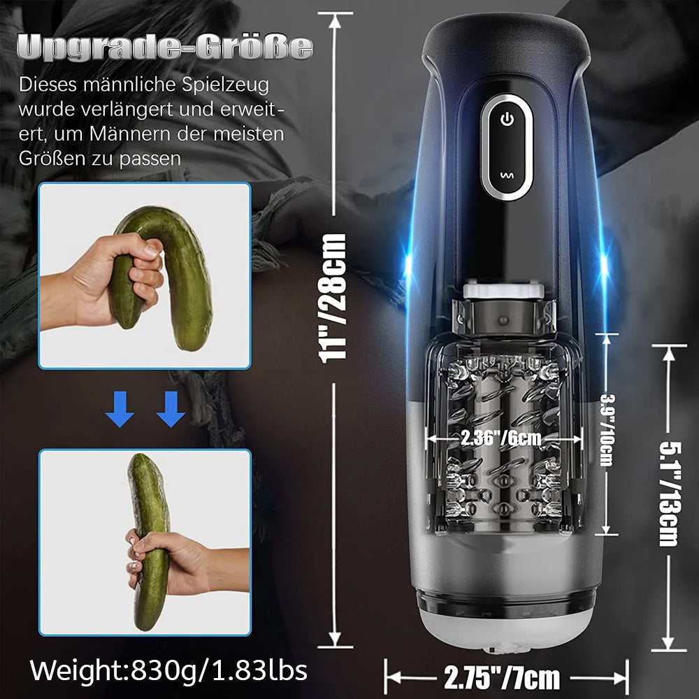 Speedknight Automatic 10 Telescopic Vibration Hands Free Male Stroker with Suction Base for Penis Stimulation — product image 7