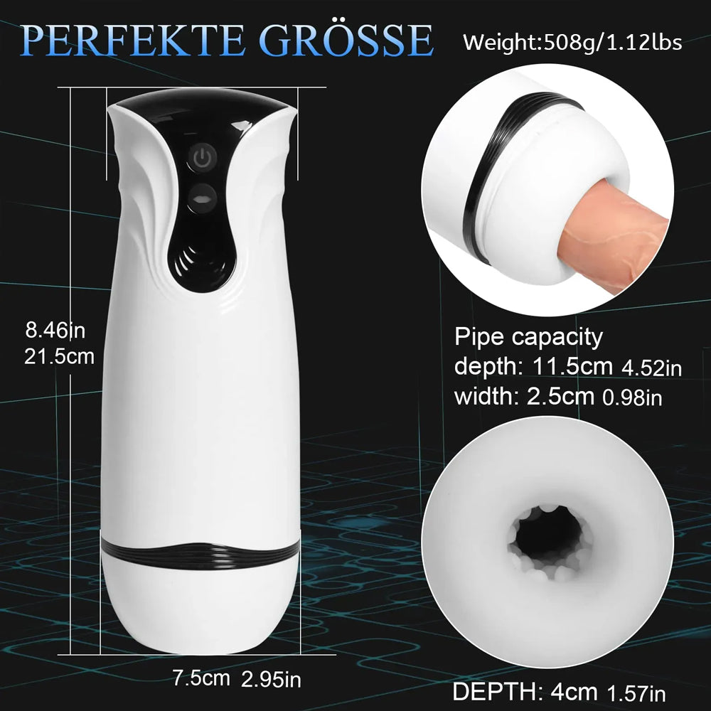 God of War 10 Vibrations 4 Sucking 4-in-1 Voice Automatic Stroker Realistic 3D Vagina for Penis Stimulation — product image 5