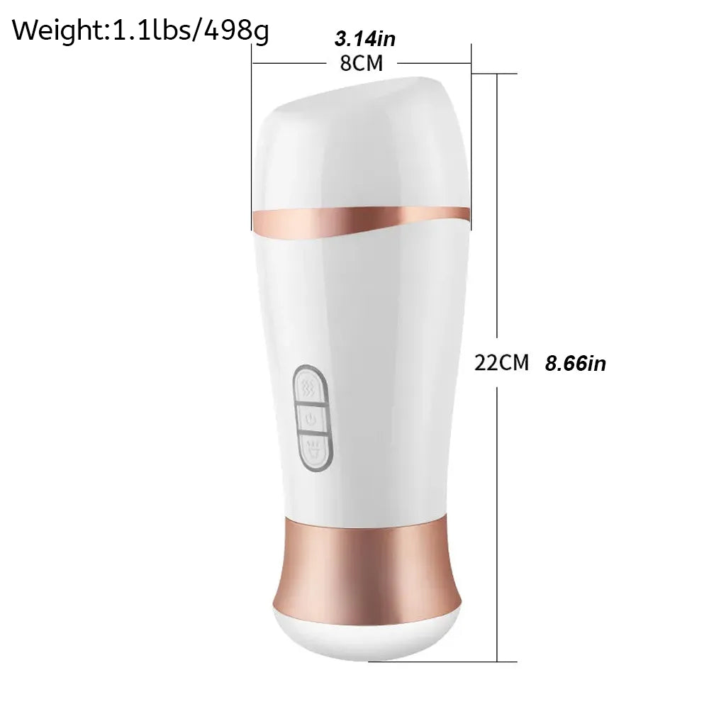 SpeedSteed Male Stroker Cup 6 Frequency Dual Vibration Mode Smart 5 Moans Realistic Textured Ultra-Soft Blowjob Toy – product view 5