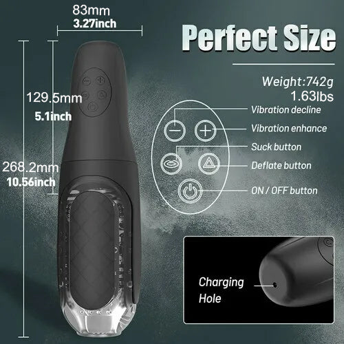 Luoge Carp 10 Thrilling Vibration 4 Sucking Fully Automatic Deep Throat Male Stroker – product view 6