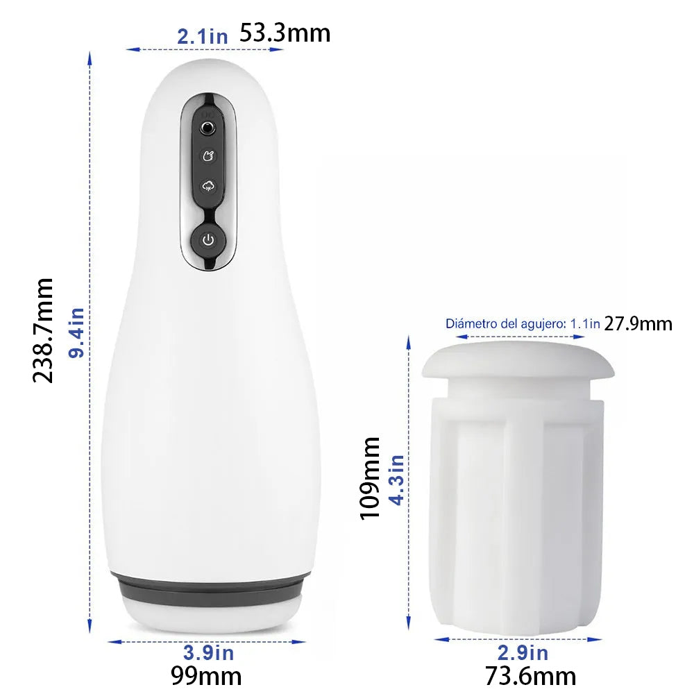 Penguin 10 Vibration 3 Sucking Automatic Masturbation Cup Telescopic Heating Glan Stimulator Sex Toy for Men — product image 4