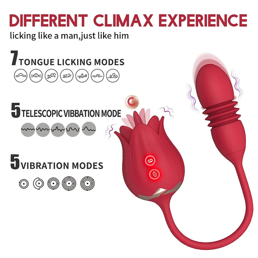 Rose Vibration Tongue Vibrator Egg Vibrator Thrusting Vibrator – product view 8