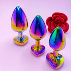 Metal Butt Plug - Anal Toying Colored Stainless Steel Metal Butt Plug – product view 4