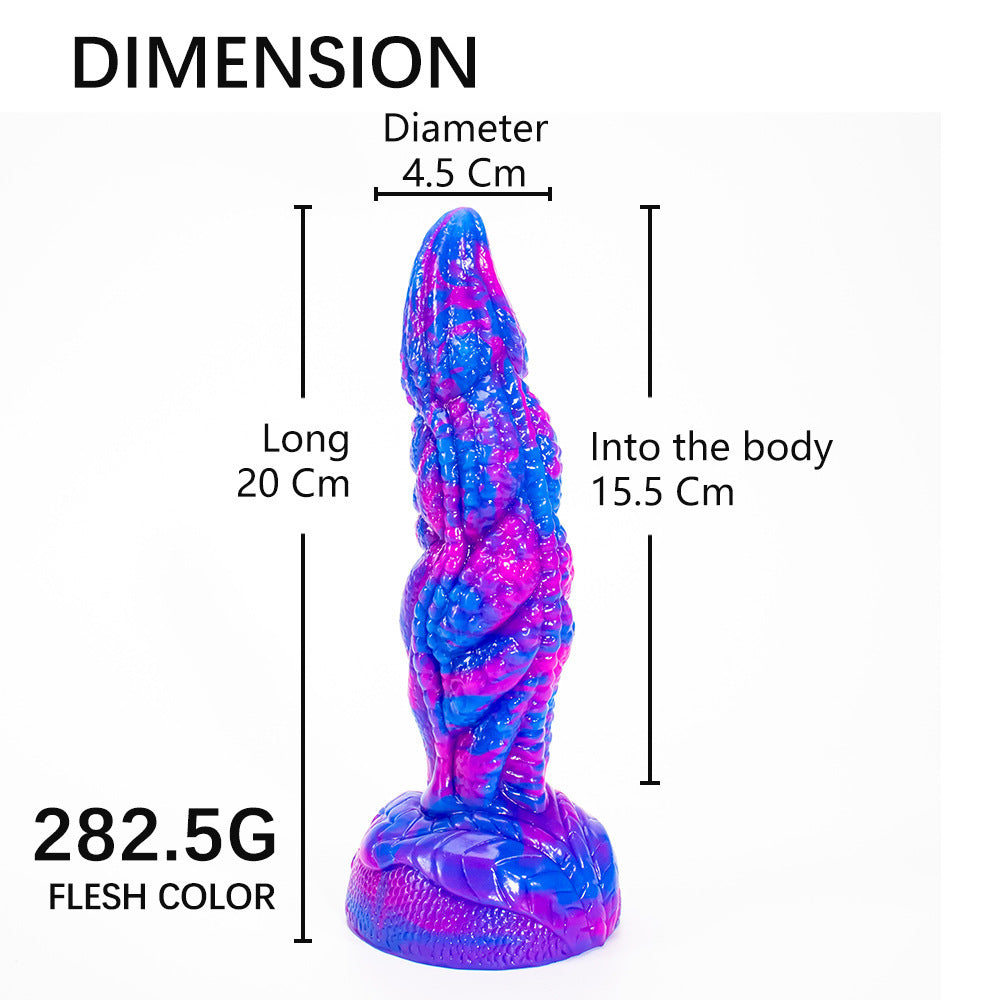 Special Shaped Mixed Color Liquid Silicone Manual Dildo – product view 16