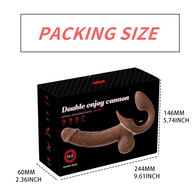 6.1 in Double-Ended Dildos Female 10 Frequency Variable Sex Machine Clitoris Vibrator