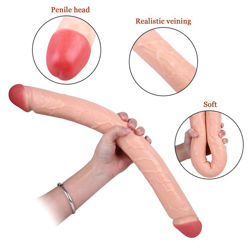 Double-Ended Soft Silicone Simulated Anus Masturbation Dildo – product view 5